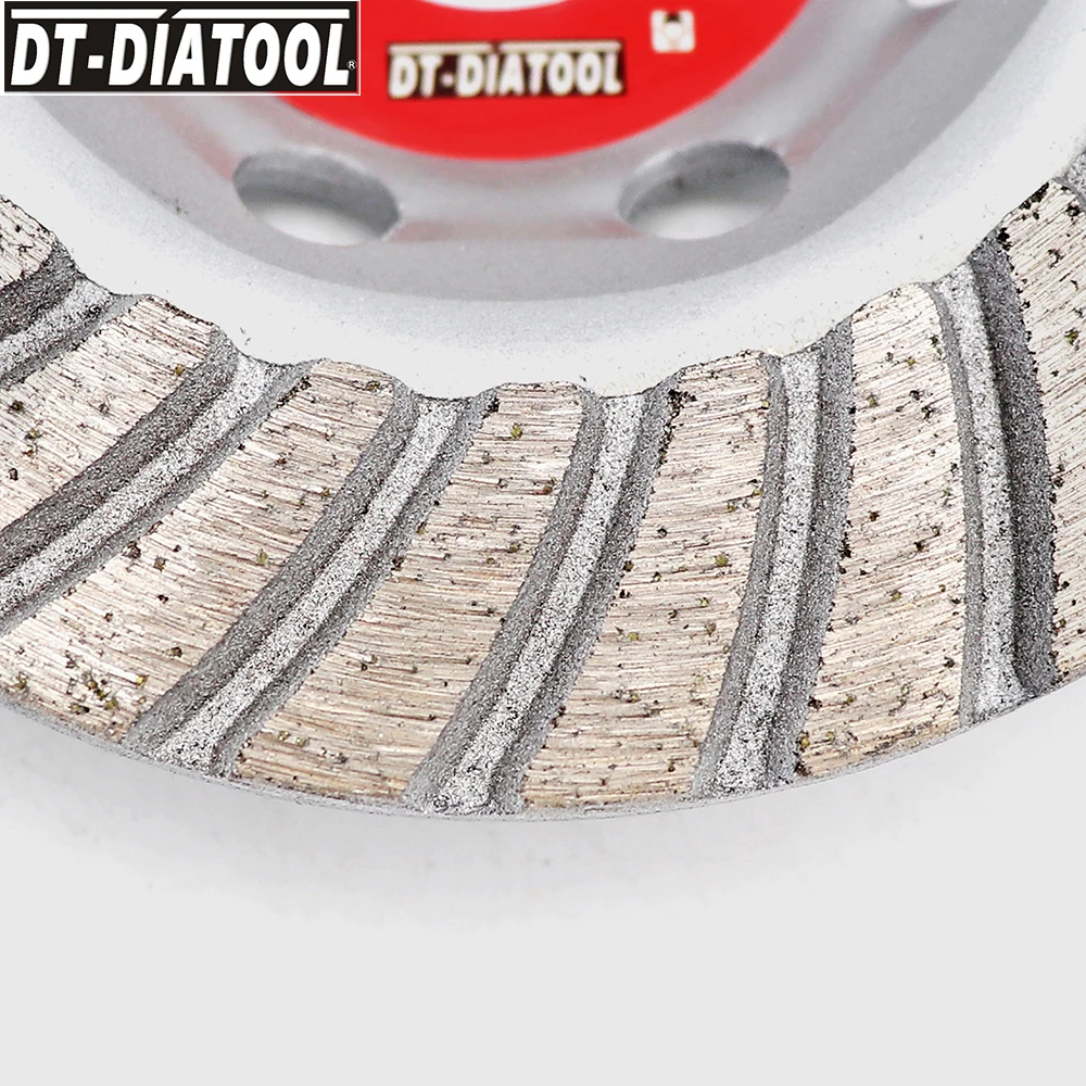 DT-DIATOOL Dia 100Mm/4Inch Diamond Gesegmenteerde Turbo Rij Cup Slijpschijf Schijven Voor Betonblok Harde Steen