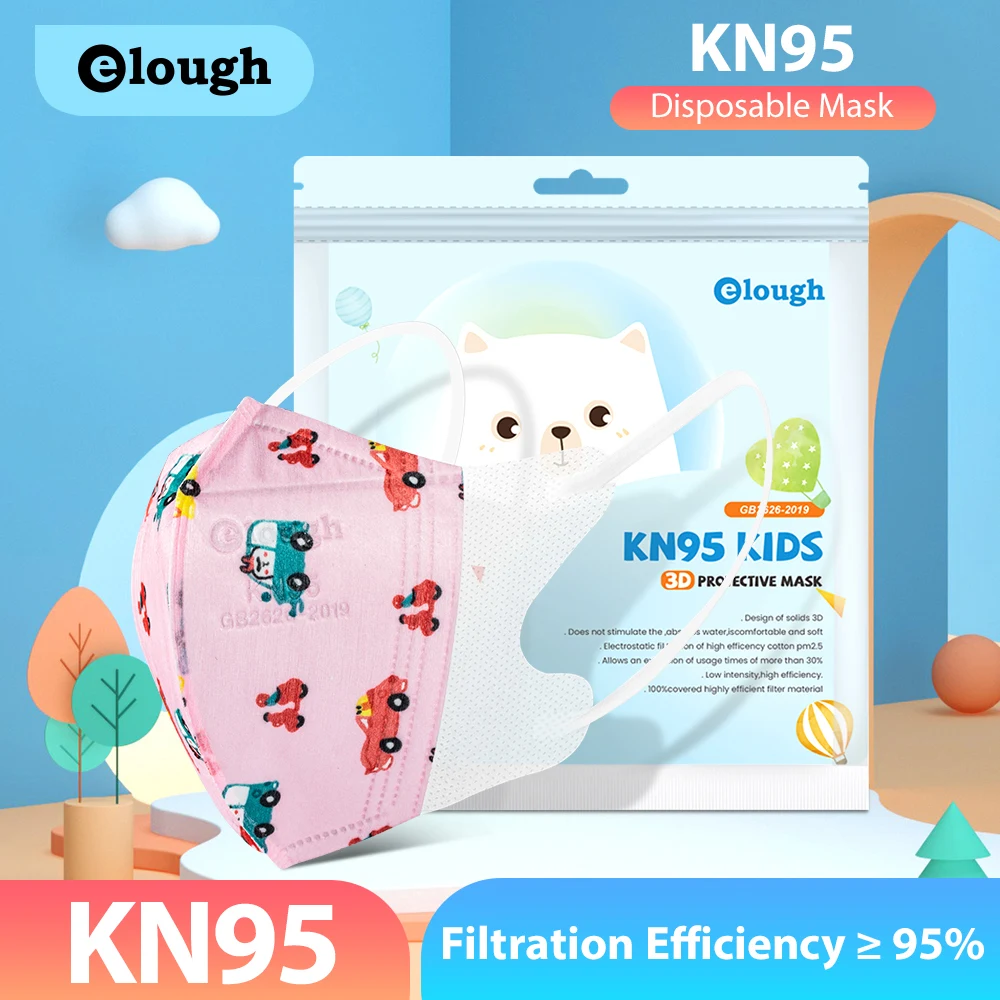 Masque 3D FPP2 pour enfants de 3 à 8 ans, KN95, FFP2, pour enfants
