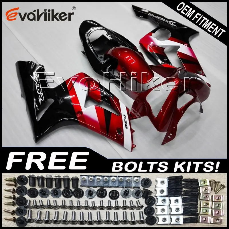 

motorcycle plastic cover for ZX6R 2003 2004 black ZX 6R 03 04 red White motorcycle bodywork kit
