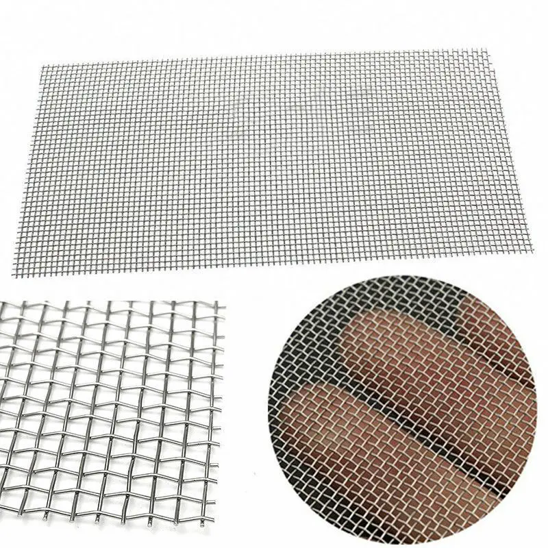 20x30cm/30X30cm/30x60cm/30x90cm 4/8/10/20/30/60/100/200/300/400 Mesh Stainless Steel Woven Cloth Screen Wire Filter Sheet