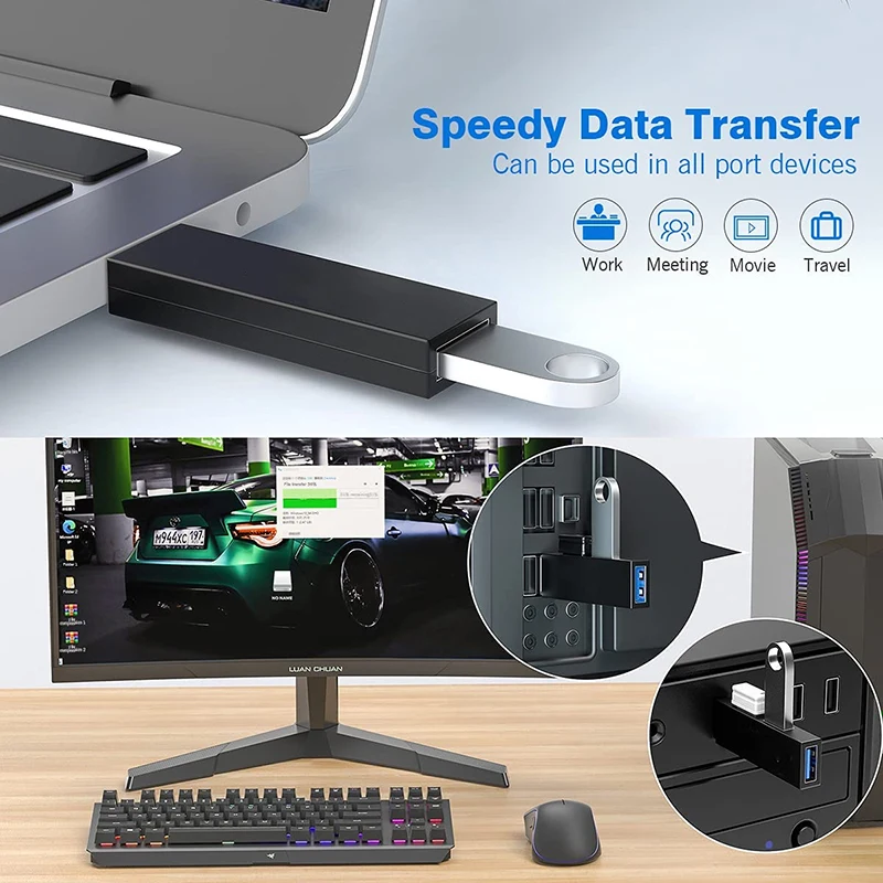 Usb Hub 3.0 2.0 متعدد 3 ميناء U قارئ القرص الفاصل محول موسع لينوفو شاومي HP ماك بوك كمبيوتر محمول ملحقات الكمبيوتر