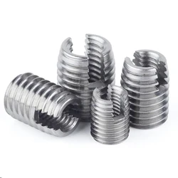 Inserts autotaraudeurs en acier inoxydable, filetage métallique 302, insert de réparation, vis à fente filetée, figurine M2 M3, M5, M6, M8, M10
