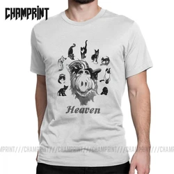 Men Heaven Alf T Shirts Tv Comedy Gordon Shumway Sitcom Cat Series Alien Pure Cotton Short Sleeve Tees Birthday Gift T-Shirts