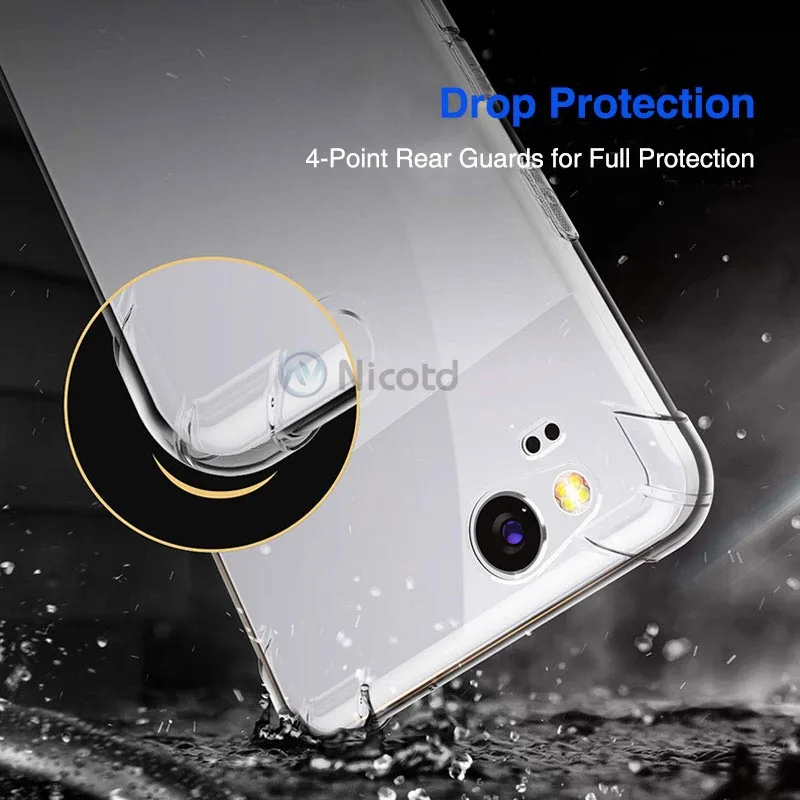 Transparent Case For Google Pixel 2 XL 5 4A 5G Soft TPU Silicone Clear Back Coque Case Cover For Google Pixel 3XL 3axl 3a 3 2 4