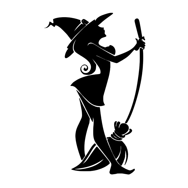 

S51837# Various Sizes/Colors Car Stickers Vinyl Decal Ведьмочка за рулем Motorcycle Decorative Accessories Creative