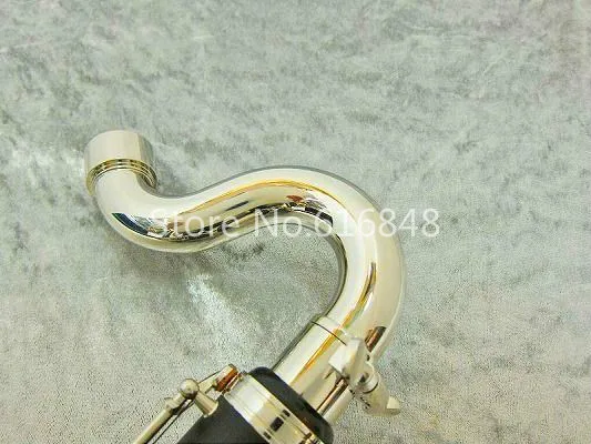 New JUPITER JBC1000N Silver Plated Keys Bass Clarinet Bb Tune Clarinet High Quality Bakelite Instrument With Case Free Shipping