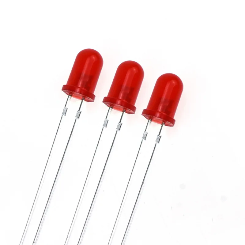 100pcs 5mm LED Diode 5mm Kit assortiti bianco verde rosso blu giallo arancione rosa viola bianco caldo diodo luminescente fai-da-te