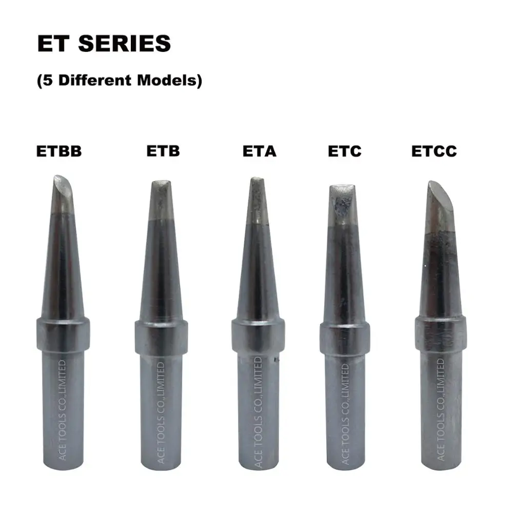 5 PCS WELLER Soldering Tip ETA ETB ETBB ETC ETCC for WES51 WESD51 WE1010NA WE1010  WE1010EU WTL1000S-0 PES51 PES50 LR21 LR20