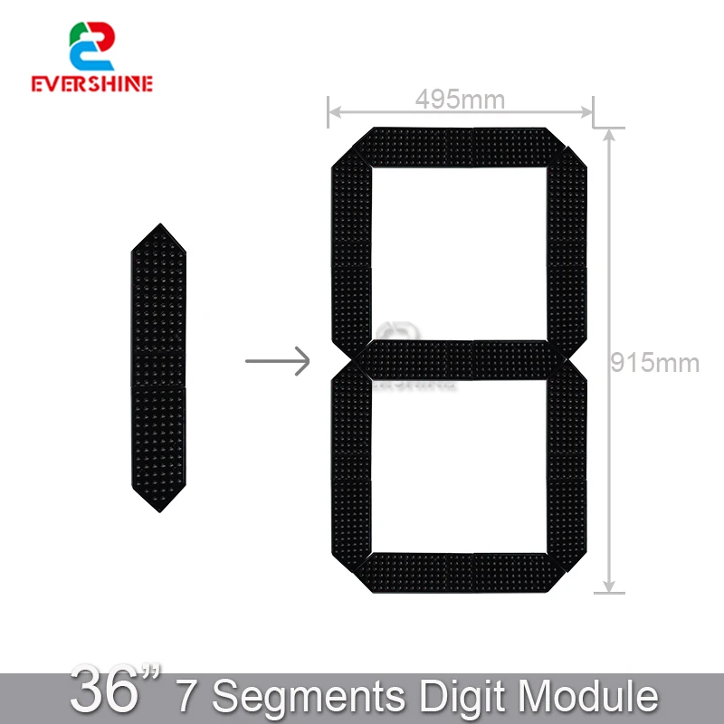 

36 Inch Outdoor Big Size 7 Segment Digital Number Board For LED Gas Station Electronic Fuel Diesel Price Signs