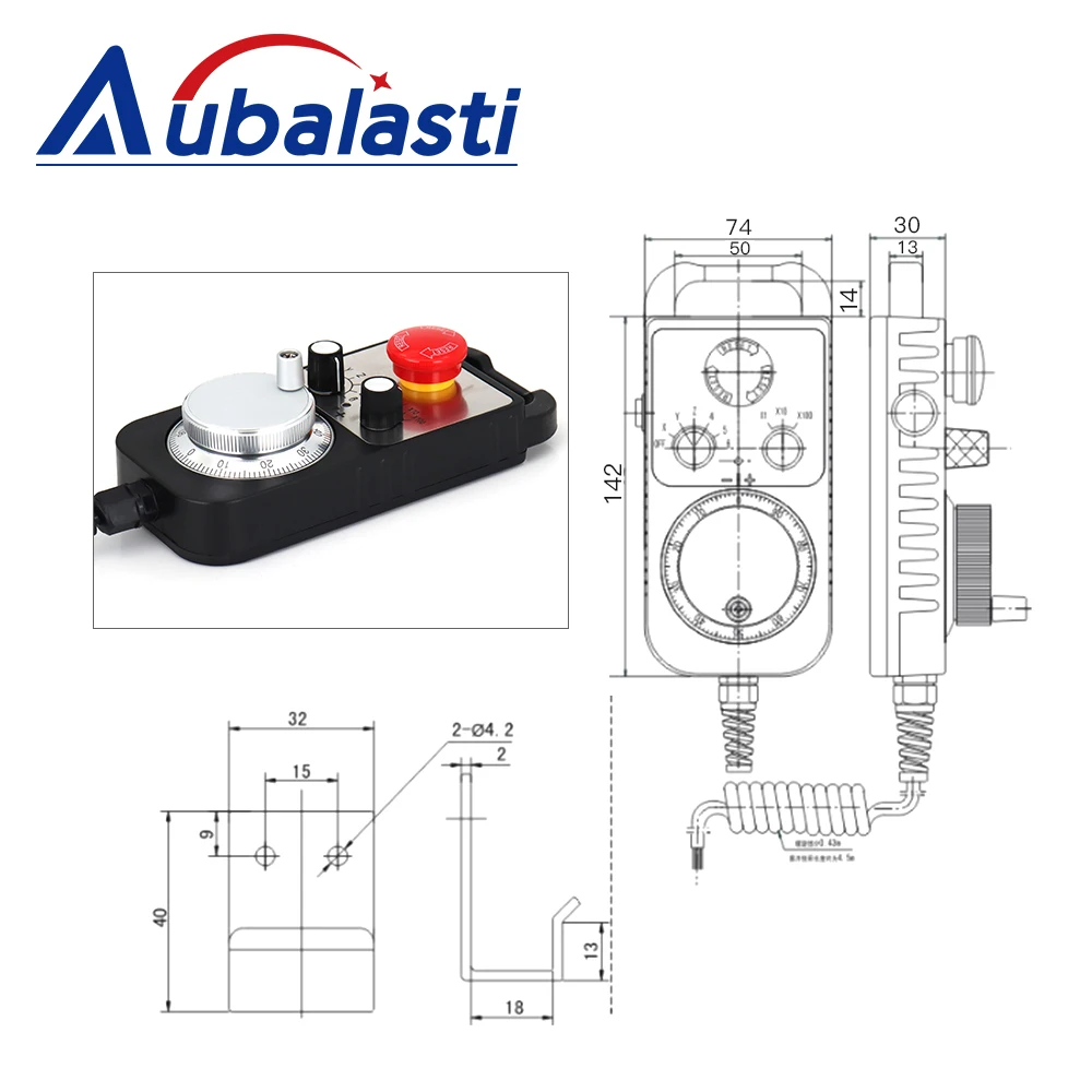 CNC Pulse Generator 4/6Axis MPG Pendant Handwheel 5V for FAGOR GSK Siemens MITSUBISHI FANUC System 5V Manual Pulse Generator