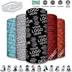 20pcs Customized Seamless Bandana Cycling Neck Gaiter Sport Headscarf Breathable Balaclava Headband Tube Scarf Headgear Summer