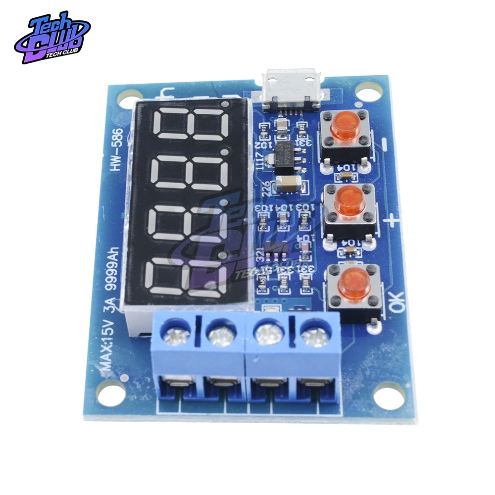 1.2V 12V HW-586 18650 Li-ion Lithium Battery Capacity Tester Resistance Lead-acid Battery Capacity Meter Discharge Tester