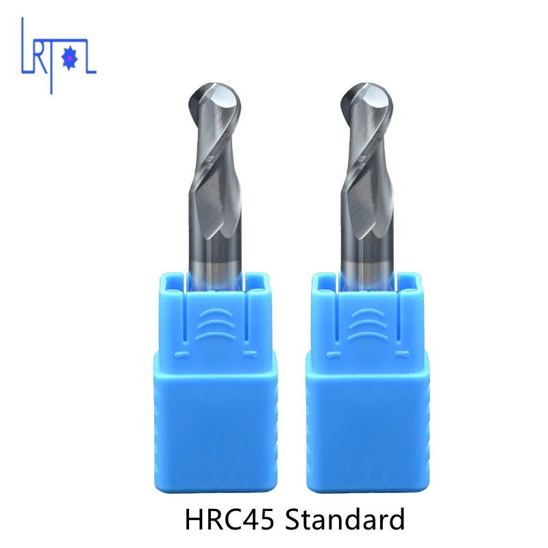 HRC45 2flutes 3 4 5 6 8 10 12 14 16 18 20mm tungsten steel solide caride ball nose end mill CNC machine milling cutter drill bit