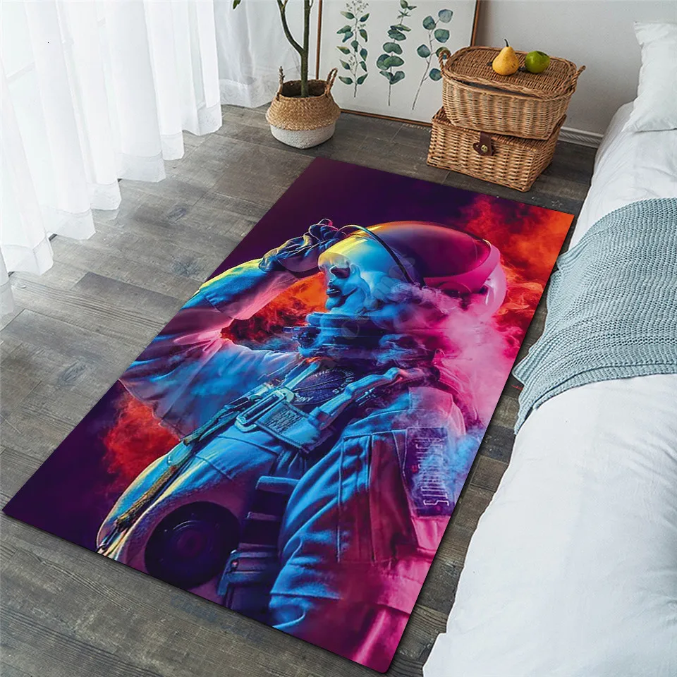 

Galaxy Astronaut Area Rug 3D Printed Non-slip Mat Dining Room Living Room Soft Bedroom Carpet 04