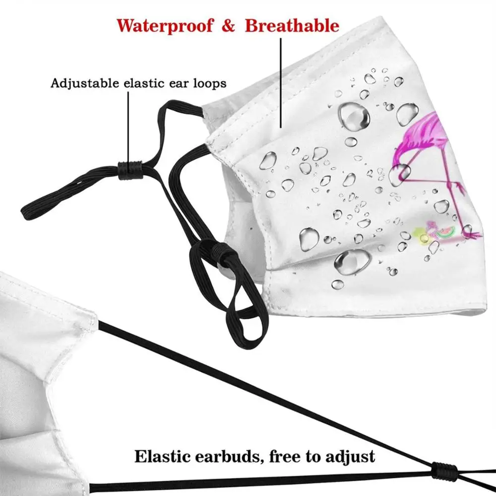 여름 플라밍고 마스크 성인 어린이 세척 가능 Pm2.5 필터 로고 크리에이티브 피카소 입체감 초현실주의 아티스트 피카소 아트, 유명한 오일