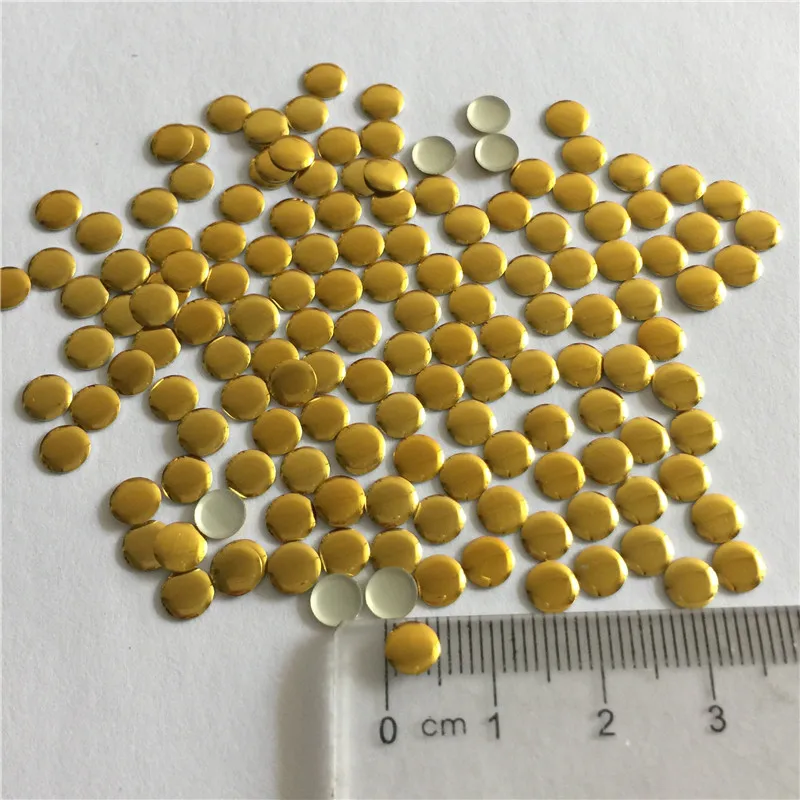 New Candy Colorful/Gold/Antique Bronze Round 5mm Hot Fix Metalic Rhinestuds Nail Art Studs Decorations For Clothing  Garment