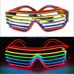 Colorful LED Shutter Glasses Rainbow Party Glasses Light up LED Glasses LED Luminous Glasses Festival Glow Party Supplies