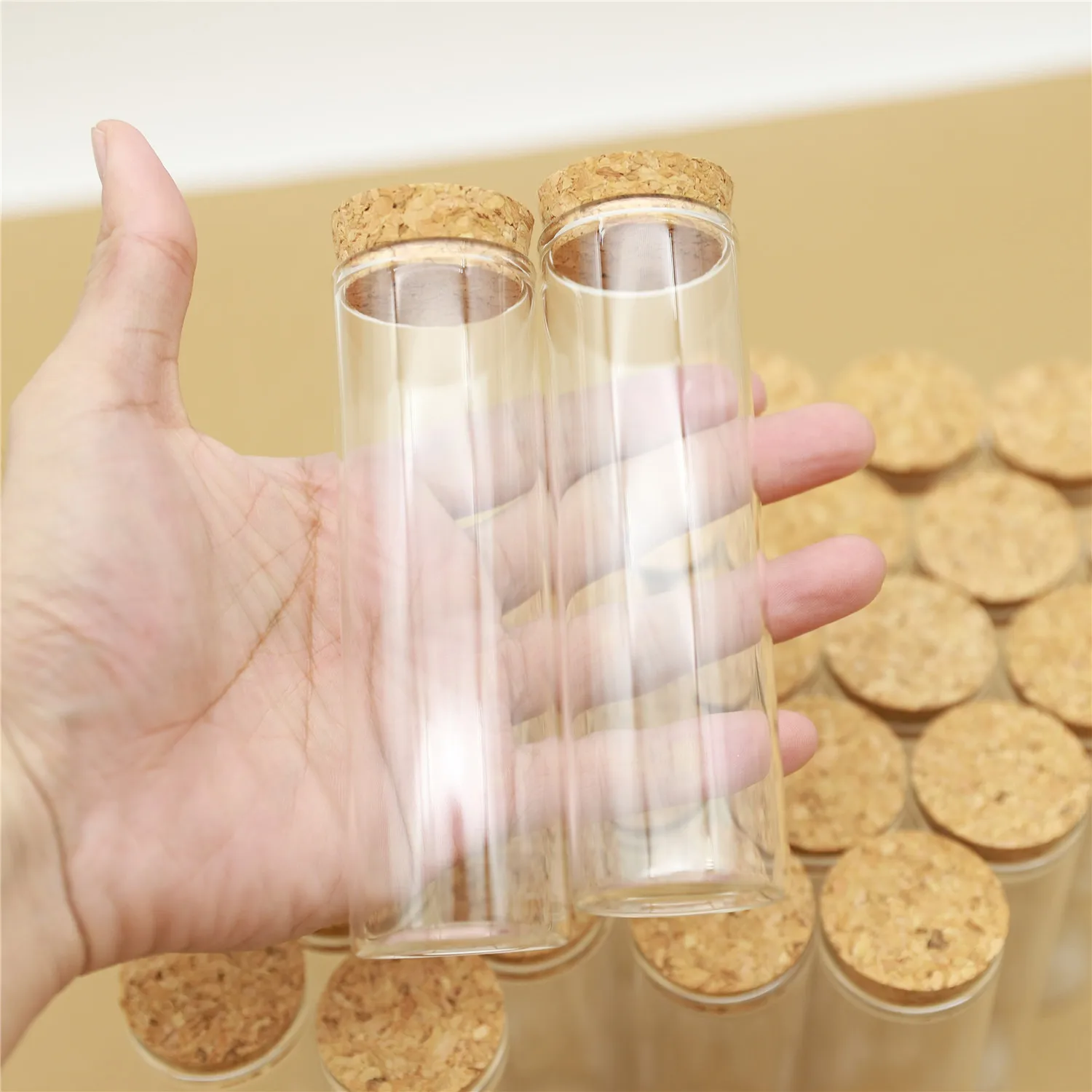 12 pcs/lot 37*120mm 100ml Corks Glass Bottles Empty Test Tube Jar Container Diy Glass Spice storage bottles & jars Containers