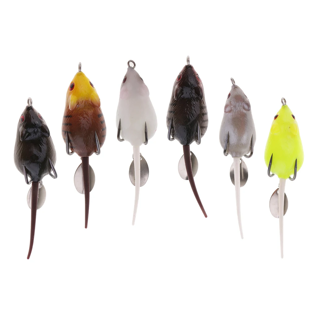 Artificial Mouse Fishing Lure Rat Mice Bait Topwater Fishing Spinnerbait Fishing Baits for Fisherman Saltwater Freshwater