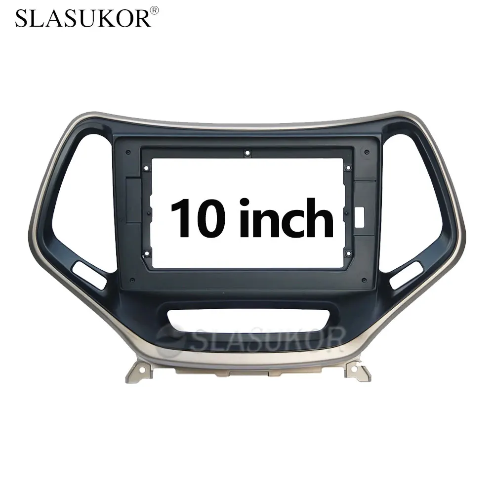 10 INCH Fascia fit  For Jeep Cherokee 5 KL 2014 2015 2016- 2018 CANBUS CABLE OR FRAME Installation Trim Kit Frame Bezel