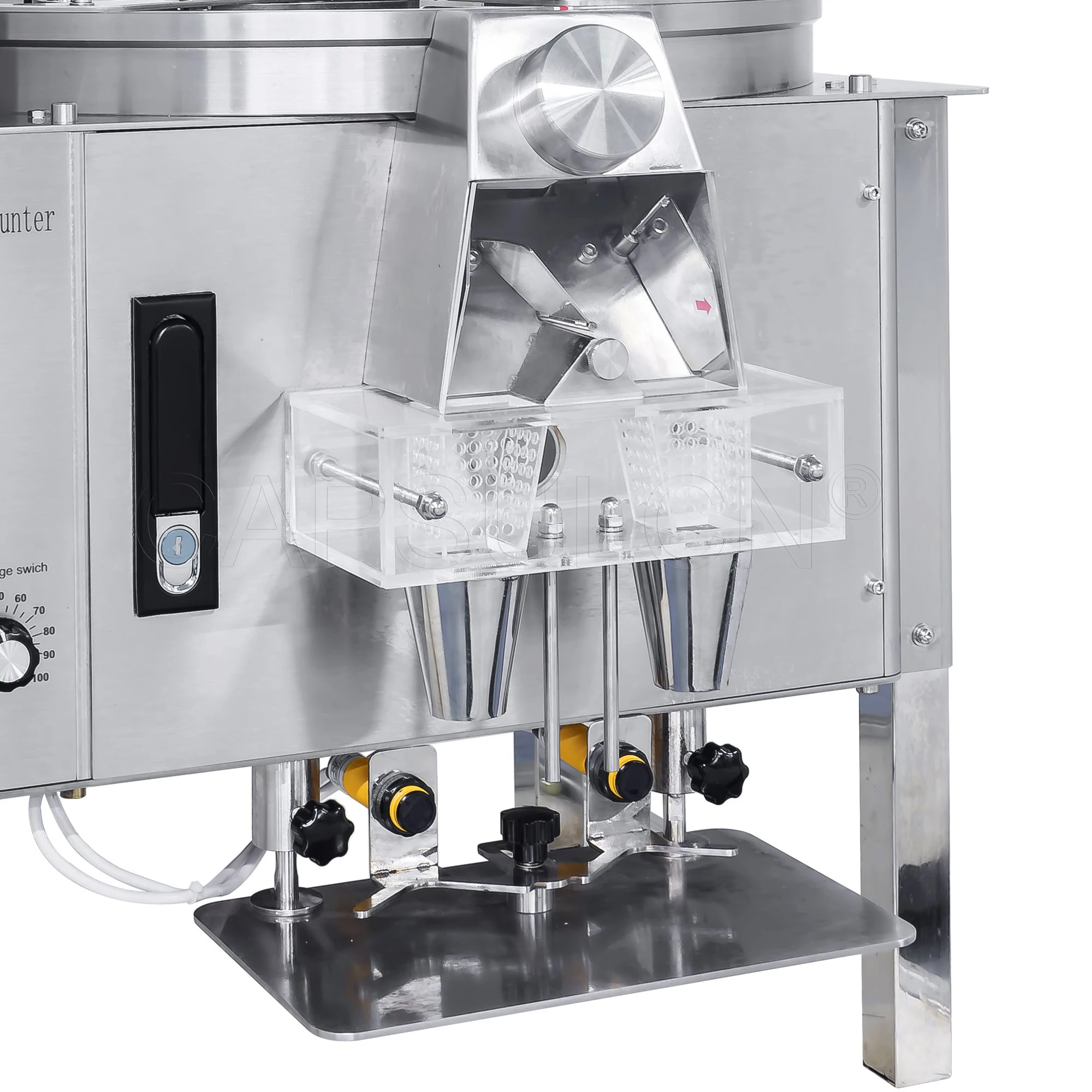 Automatic Capsule Counter Machine CDR-3A, the number of pellet counted is 0-9999 pcs, suitable for all capsule size