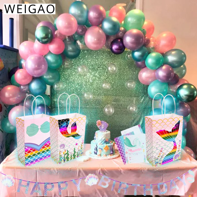 Little Mermaid Party Supplies Theme Mermaid Decor Mermaid Birthday Party Decorations Kids Favor Birthday Baby Shower Party Decor image 2