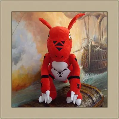 

Japan Cartoon Digital Monster Black Guilmon Large Plush Animal Toy Soft Stuffed Doll Gifts For Children 60CM