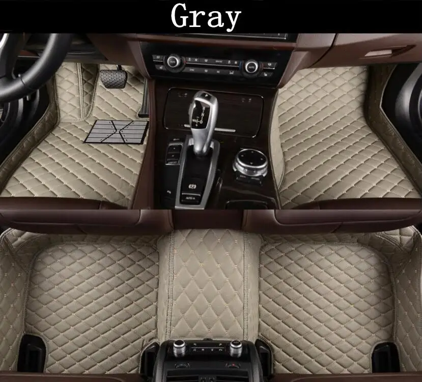 Car 3D Luxury Leather Car Floor Mats For 11-18 Toyota Land Cruiser LC200 2011 -2018 EMS Free shipping