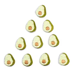 10pcs Embroidered Fruits Patch Mini Cartoon Avocado Stickers Small Garments Patches DIY Jeans School Bags Shoes Hats Pants Badge