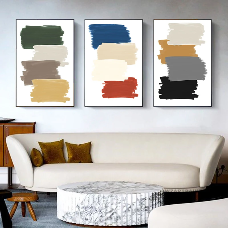 Colorful Red Yellow Blue Drawing Painting Poster Wall art Abstract Prints Posters Nordic Pictures For Living Room Lnterior Home