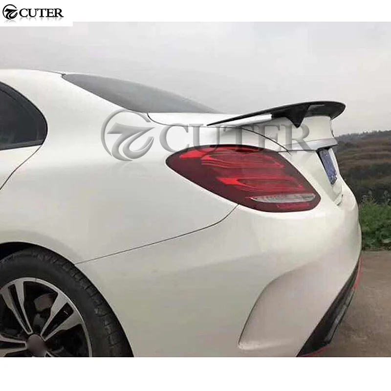 W205 Rt Style Carbon Fiber Rear Wings Rear Spoiler for Mercedes-benz W205 C300 C180 C200 C260 Car Styling 2015-up