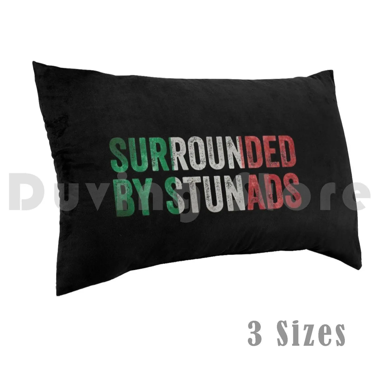 Funda de almohada rodeada por Stunads 3017 Funny Italian Italy Stunads Refranes italianos Stunad Trendy