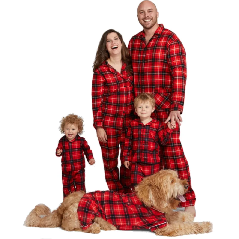 Christmas Family Matching Pajamas Set Mother Father Kids Matching Clothes Family Look Outfit Baby Girl Rompers Sleepwear OLOME