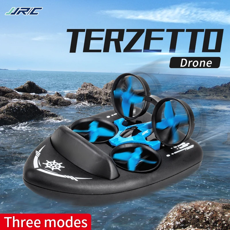 Upgraded H36 JJRC H36F Terzetto 1/20 2.4G 3 In 1 RC Vehicle Flying Drone Land Driving Boat Quadcopter Model Toy