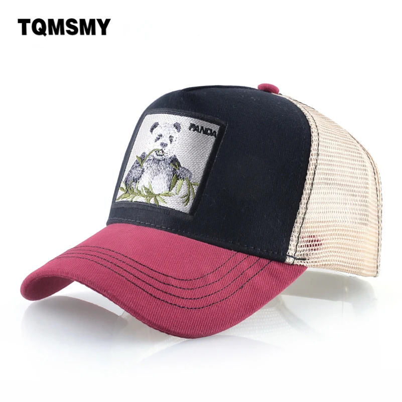 

Unisex Embroidery panda Baseball Caps Men Snapback cap Women Hip Hop Hat Summer Breathable Mesh Sun Gorras Streetwear Bone