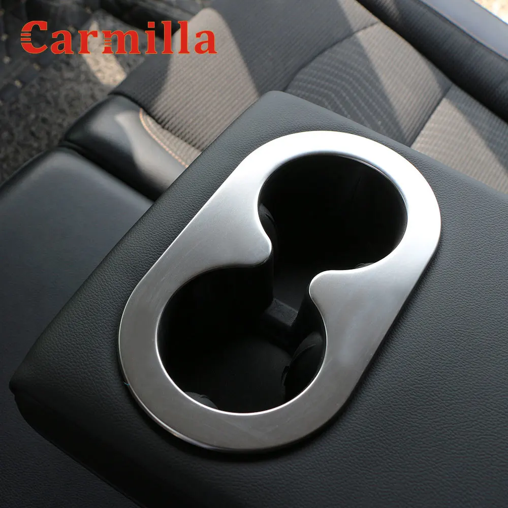 Stainless Steel for Chevrolet Equinox 2017 2018 Accessories Car Styling Car Rear Water Cup Frame Cover Trim