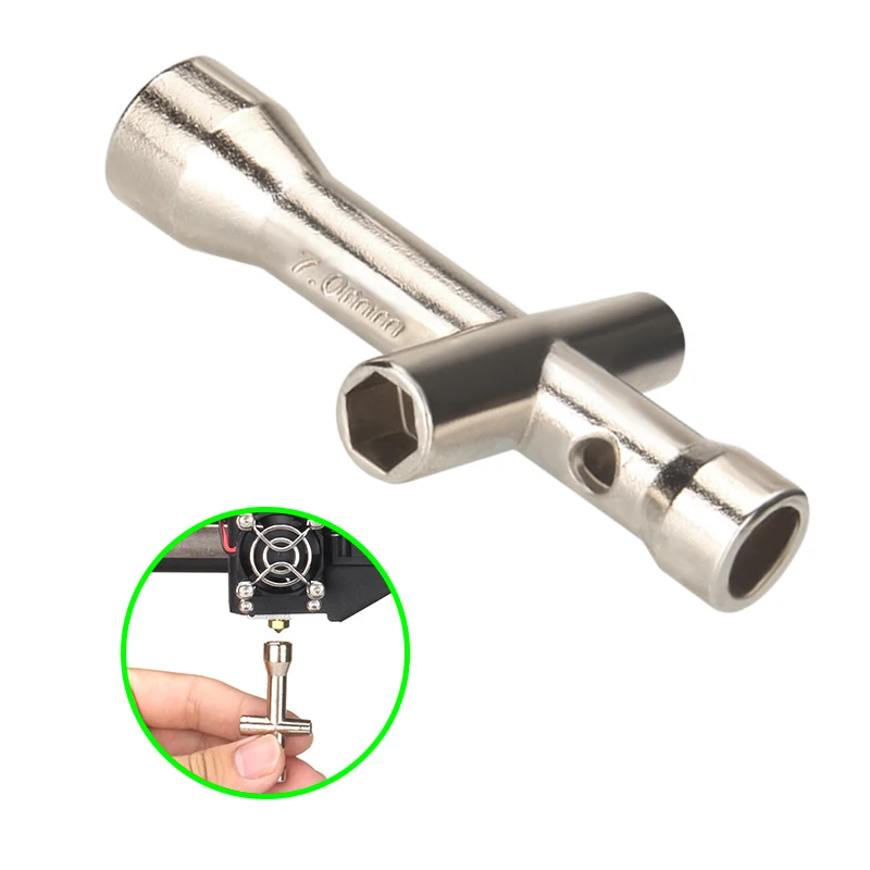 2PCS Mini หกเหลี่ยมข้าม Spanner แขนซ็อกเก็ตการบำรุงรักษาเครื่องมือสำหรับ M2 M2.5 M3 M4สกรู Nut E3D หัวฉีด