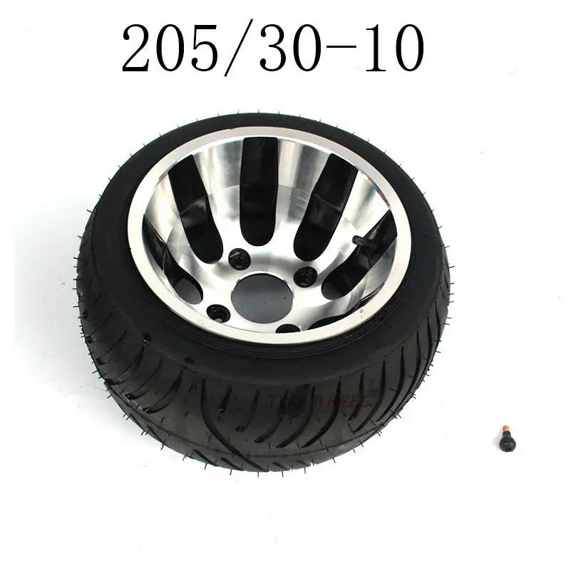 Applicable to GO KART KARTING ATV UTV Buggy 205/30-10 Inch Wheel Tubeless Tyre Tire With Aluminum Alloy Hub