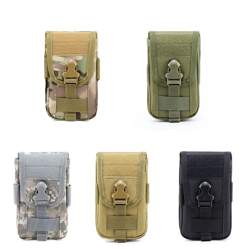 Molle Phone Pouch Double-Layer Tactical Outdoor Wallet Waist Bag Accessory EDC Bag Belt Hunting Molle Fanny Bag