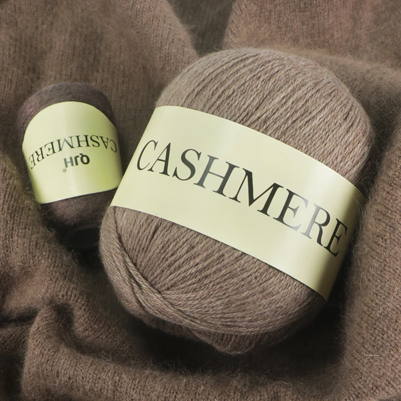 QJH 50 + 20g Filato di cashmere lavorato a maglia a mano Lana pettinata di alta qualità per cardigan Cappello Maglione Filo di cashmere mongolo