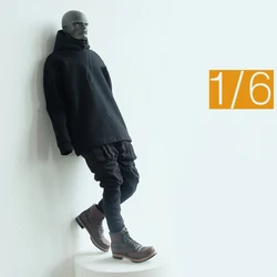 1/6 Scale male clothes black hoodie fashion Hip hop sweater fit 12 inches action figure