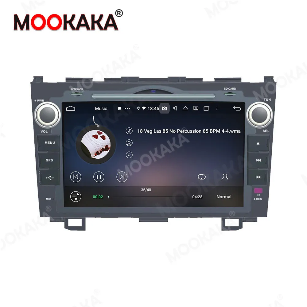 Carplay 64 Android10.0 الملاحة لهوندا crv 2006-2011 أوتوستريو سماعة الرأس مشغل وسائط متعددة راديو السيارة مسجل شرائط px5/px6