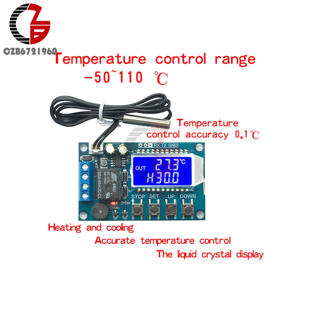 XY-T01 Digital Thermostat Temperature Controller Regulator Refrigerator Incubator Heating Cooling Control Switch LCD Display