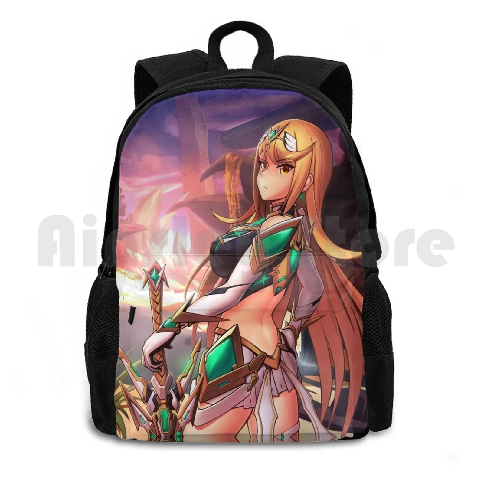 Dannagh Sunset Outdoor Hiking Backpack Riding Climbing Sports Bag Mythra Hikari Xenoblade Chronicles Xenoblade 2 Torna Sunset