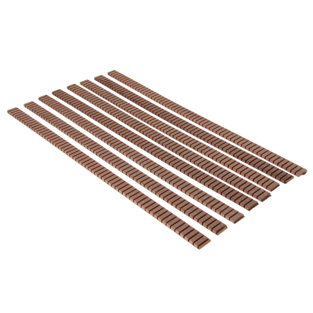 8pcs Luthier Purfling Binding Inlay Mahogany Wood for Guitar Body Project Parts