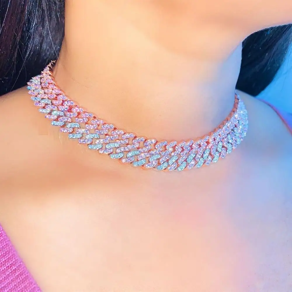 

Роскошное тяжелое широкое кубинское колье-цепочка для женщин и мужчин, хип-хоп, нежное простое ожерелье, ювелирные изделия для друзей