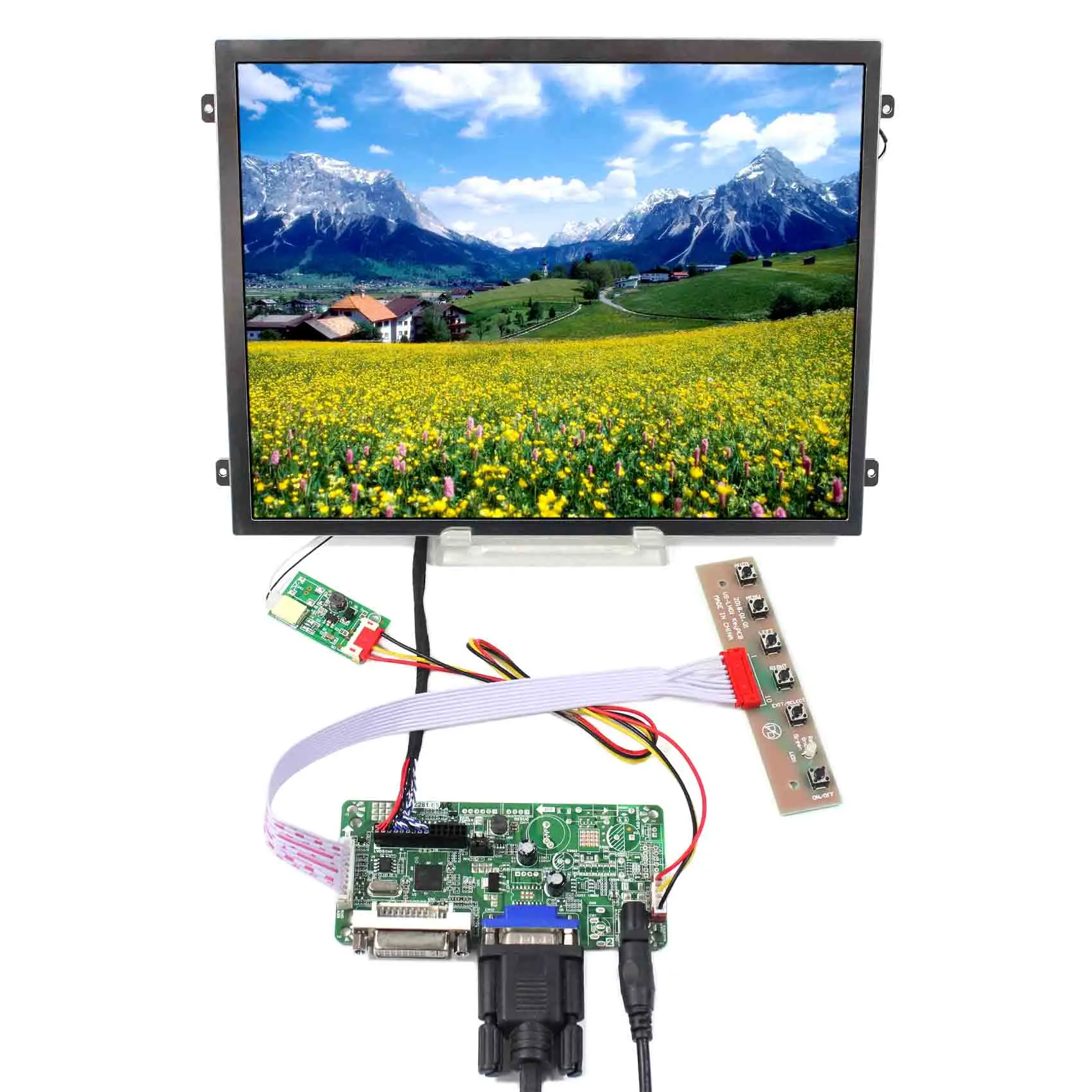 

10.4" IPS LCD Screen 1024x768 VS140T-003A with VGA+DVI LCD Controller Board