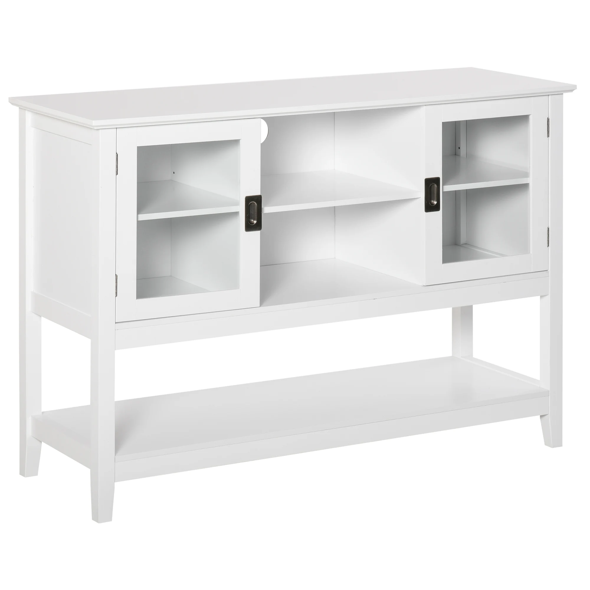 HOMCOM modern Buffet sideboard with 3 shelves and 2 door cabinets multipurpose auxiliary furniture 115x39,5x81cm White