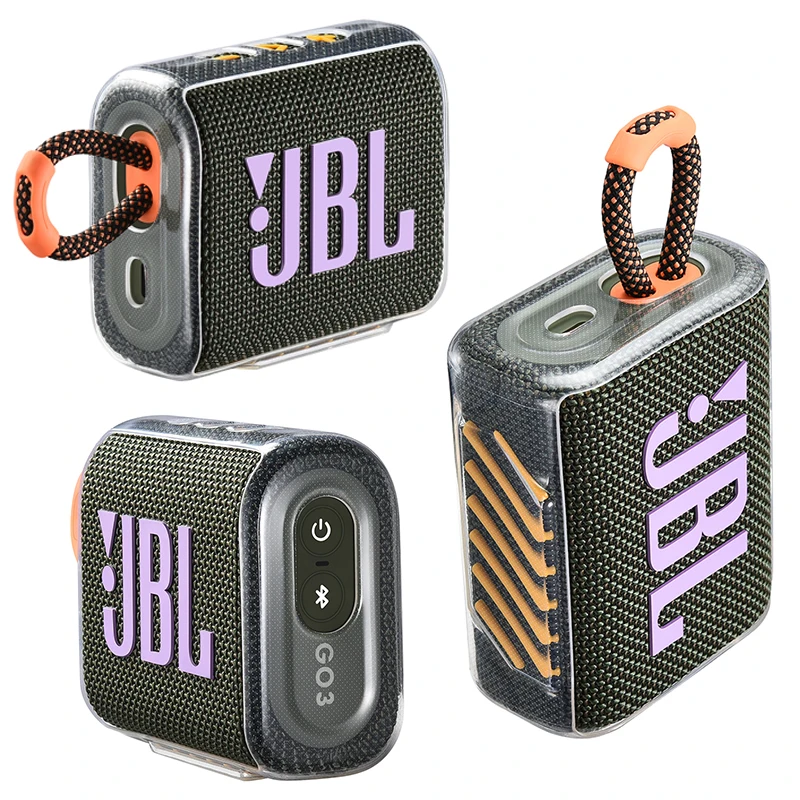 New TPU Portable Skin Case Protective Travel Cover Storage Pouch Audio Case for JBL GO 3 GO3 Bluetooth Speakers