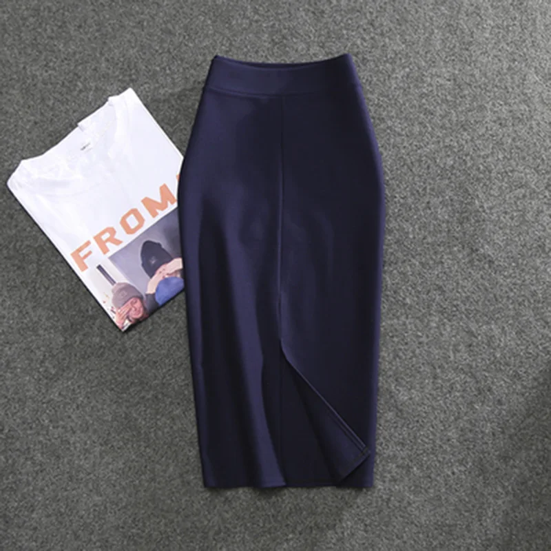 2026 New Women's Pencil Skirts Solid Pur High Waist Slim Fit Girl Summer Office Lady Elastic Female Sexy Tube Faldas PL211